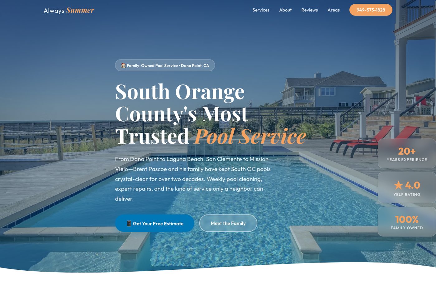 Always Summer Pool Service homepage