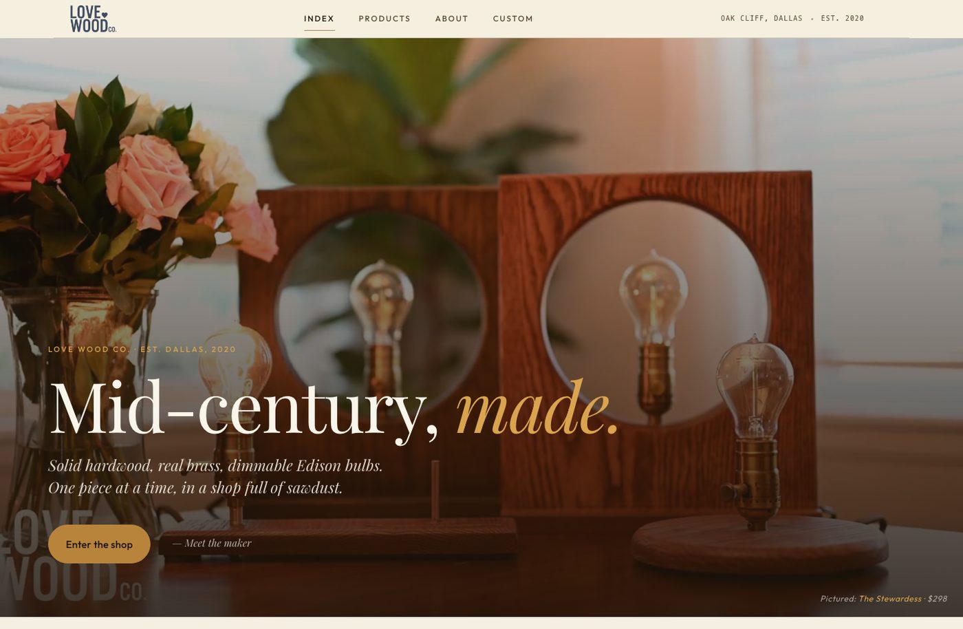 Love Wood Co. homepage